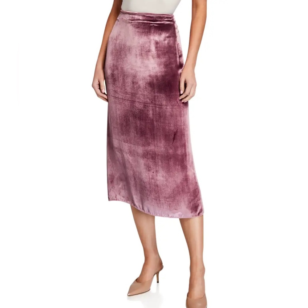 Vince Panne Velvet Midi Skirt